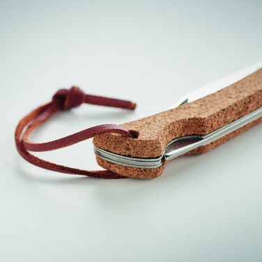 Logo trade promotional merchandise picture of: Foldable knife with cork