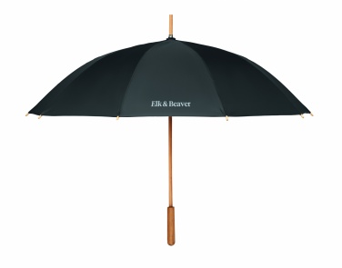 Logo trade promotional gifts picture of: 23,5 inch RPET/bamboo umbrella