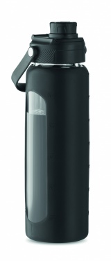 Logo trade promotional merchandise photo of: Glass bottle with sleeve 750 ml