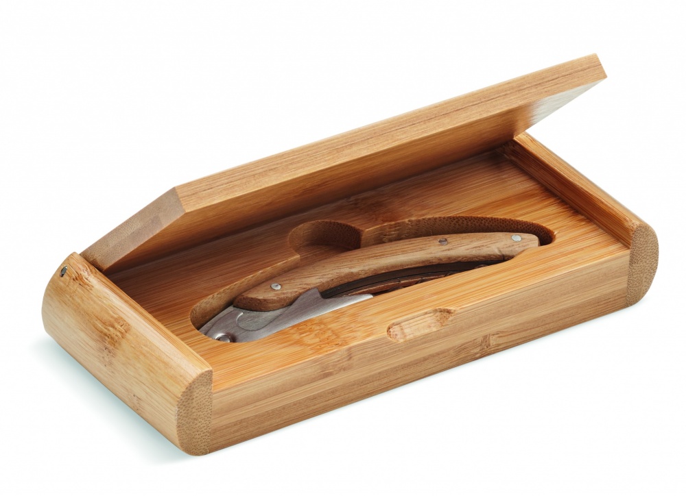 Logo trade promotional products image of: Waiter's knife in bamboo