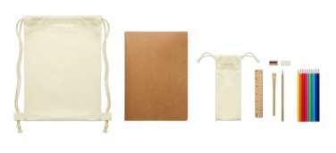 Logo trade promotional merchandise image of: Kids drawing set in drawstring