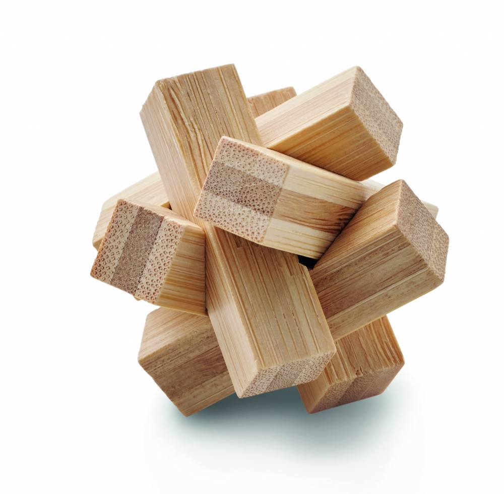 Logotrade promotional item image of: Bamboo brain teaser star shape