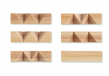 Logo trade promotional giveaway photo of: Bamboo brain teaser star shape