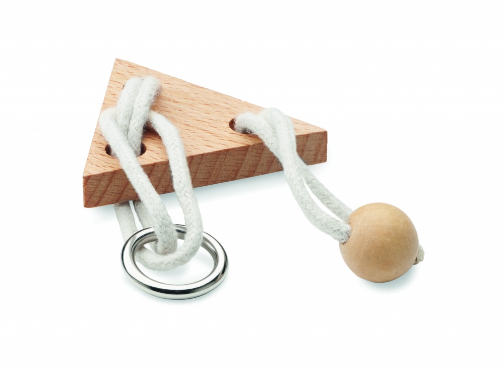 Logo trade advertising products picture of: Wooden brain teaser triangle