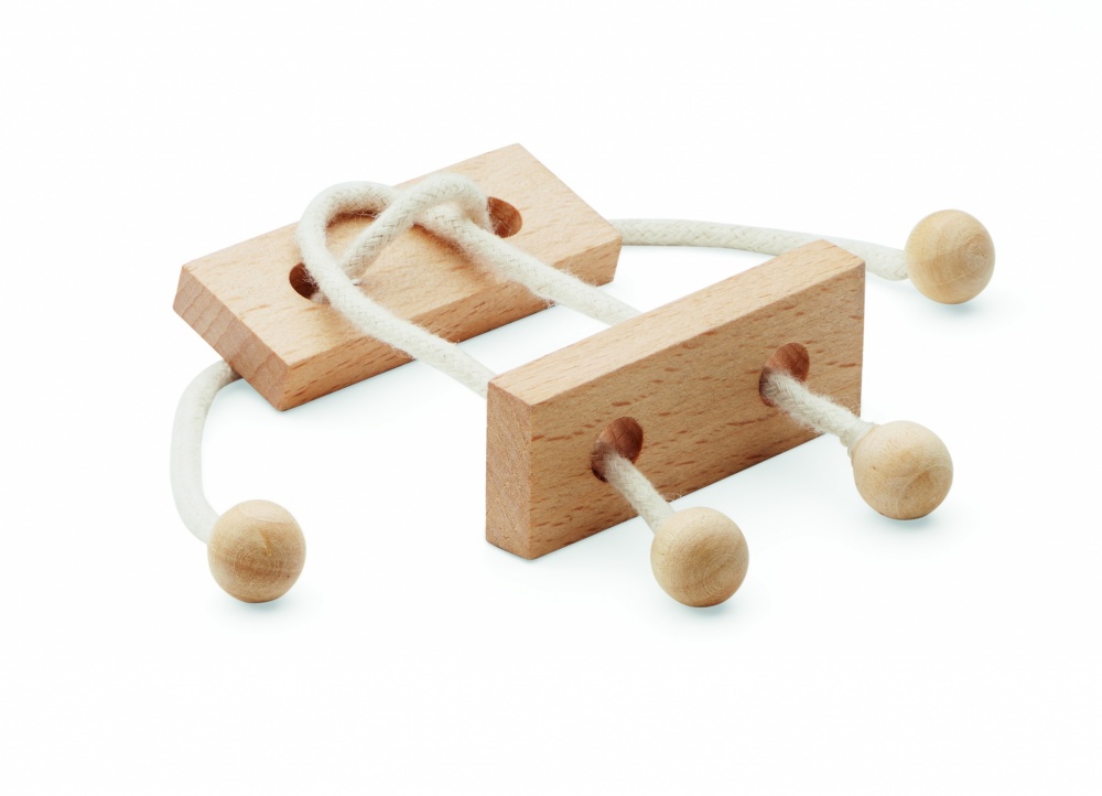 Logo trade promotional items image of: Wooden brain teaser rectangle