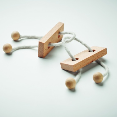 Logo trade corporate gifts image of: Wooden brain teaser rectangle