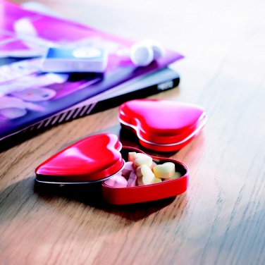 Logotrade promotional items photo of: Heart tin box with candies
