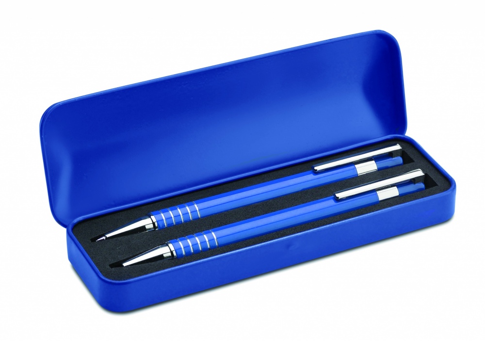 Logotrade advertising product picture of: Ball pen set in metal box
