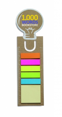 Logo trade promotional merchandise image of: Bookmark with sticky memo pad
