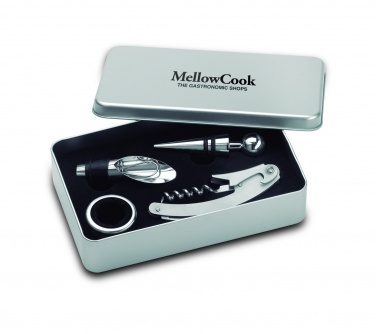 Logo trade promotional merchandise image of: Wine  set in tin box