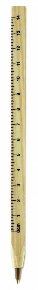 Logo trade advertising product photo of: Wooden ruler pen