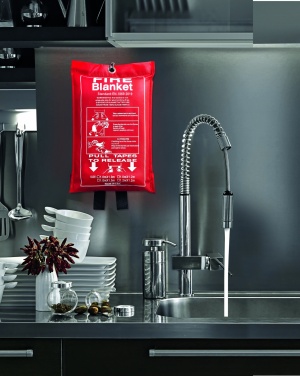 Logotrade corporate gift image of: Fire blanket in pouch 100x95cm