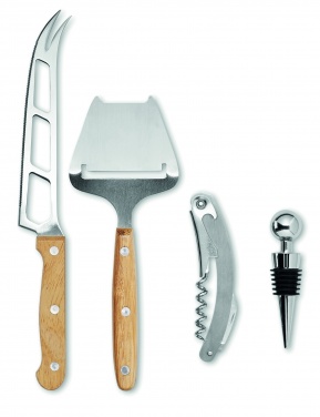 Logo trade promotional giveaways image of: Cheese and wine set