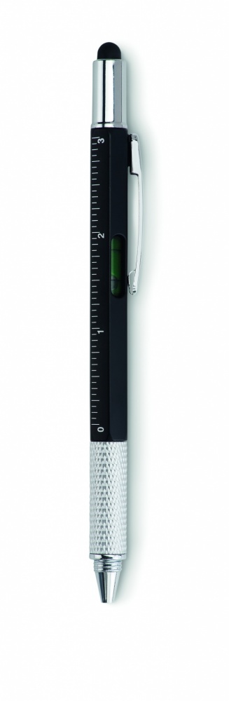 Logo trade promotional merchandise picture of: Spirit level pen with ruler