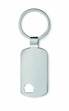 Logo trade promotional giveaways image of: Key ring with house detail Jelgava