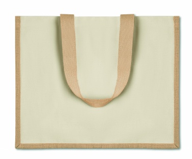 Logo trade promotional gifts picture of: Jute and canvas shopping bag