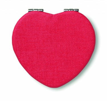 Logo trade corporate gifts image of: Heart PU mirror