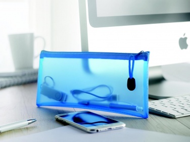 Logo trade promotional giveaways picture of: PVC pencil case