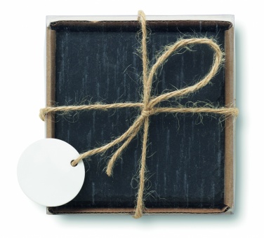 Logo trade advertising products image of: Slate coasters with EVA bottom
