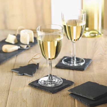 Logo trade business gift photo of: Slate coasters with EVA bottom