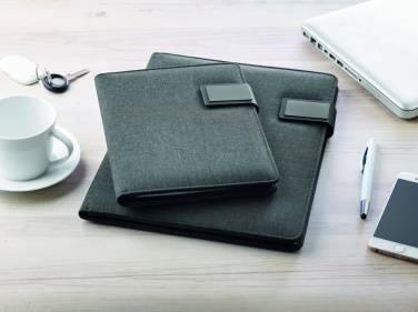 Logo trade promotional merchandise photo of: A4 folder with power bank