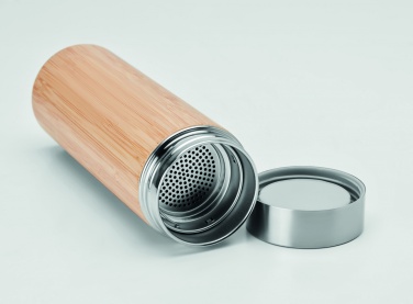 Logo trade promotional giveaway photo of: Double wall bamboo flask 400ml