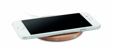 Logo trade promotional item photo of: Wireless charger bamboo 5W