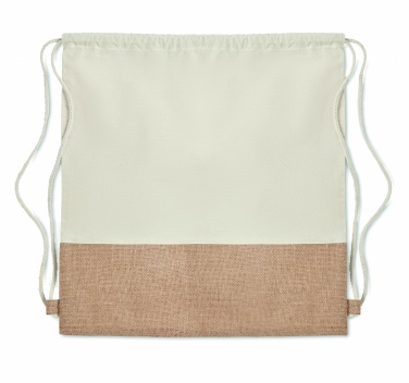 Logotrade promotional product picture of: Drawstring bag w/ jute details