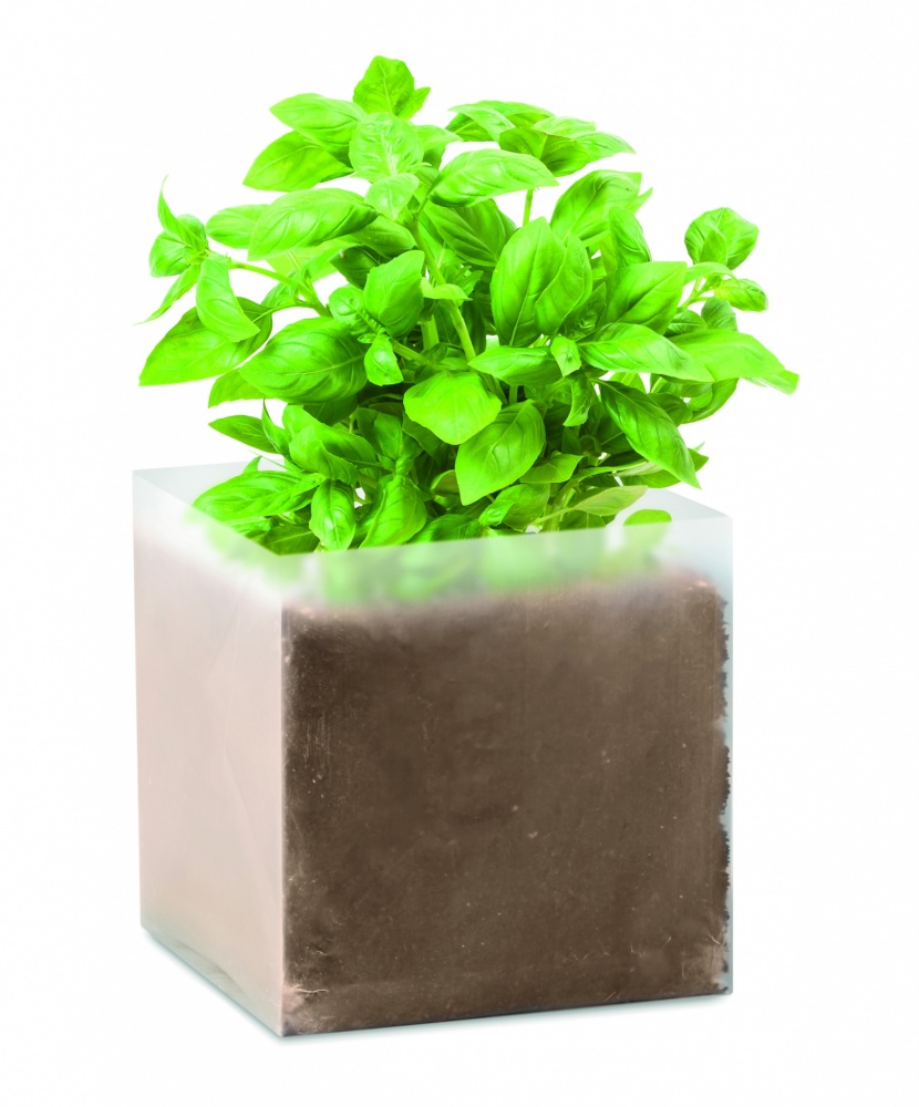 Logotrade advertising product image of: Compost with seeds "BASIL"