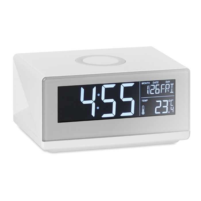 Logotrade promotional item picture of: LED clock & wireless charger5W