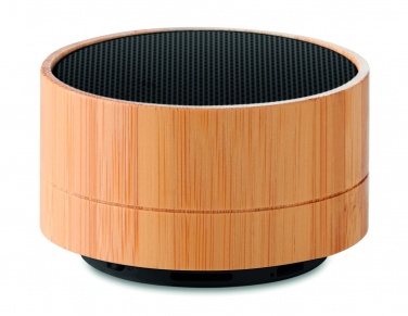 Logo trade promotional products picture of: 3W Bamboo wireless speaker