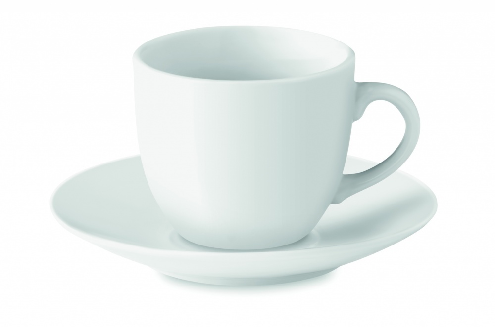 Logo trade corporate gift photo of: Espresso cup and saucer 80 ml