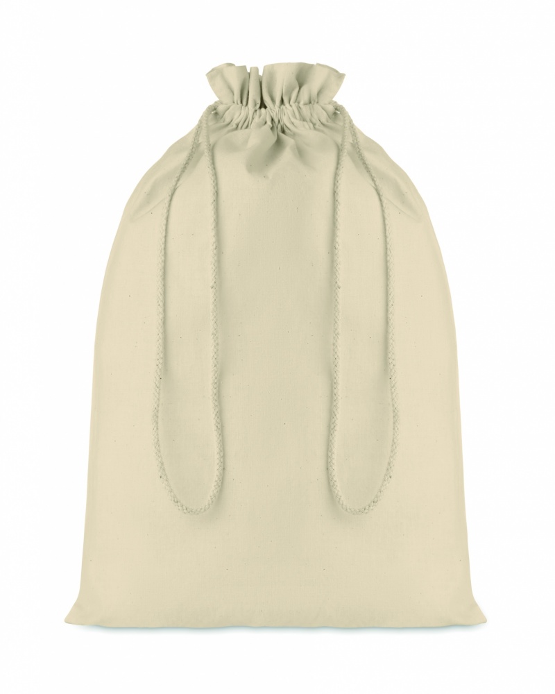 Logo trade promotional merchandise image of: Large Cotton draw cord bag 30 x 47 cm
