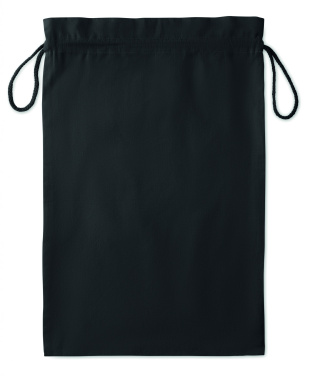 Logo trade corporate gift photo of: Large Cotton draw cord bag black