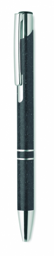 Logo trade corporate gifts image of: Wheat Straw/ABS push type pen