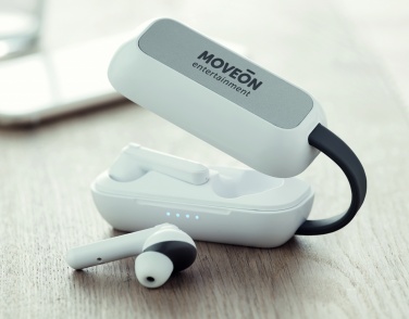 Logo trade corporate gifts picture of: TWS wireless charging earbuds