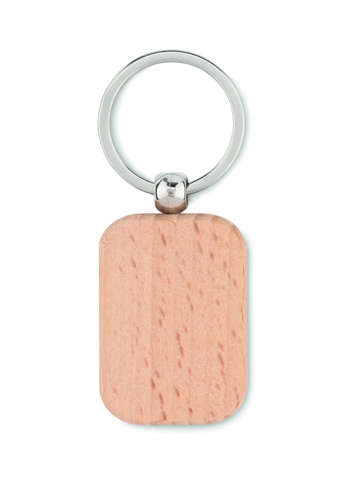Logotrade promotional merchandise image of: Rectangular wooden key ring Bauska