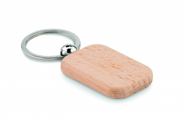 Logotrade promotional product picture of: Rectangular wooden key ring Bauska
