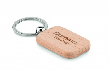 Logo trade advertising product photo of: Rectangular wooden key ring Bauska