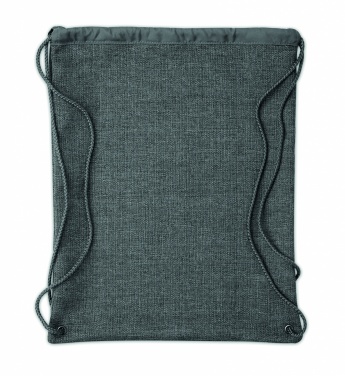 Logo trade promotional gift photo of: 1200D heathered drawstring bag