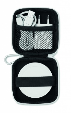 Logo trade corporate gift photo of: Wireless charger travel set