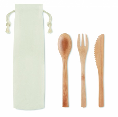 Logo trade corporate gifts image of: Bamboo cutlery set