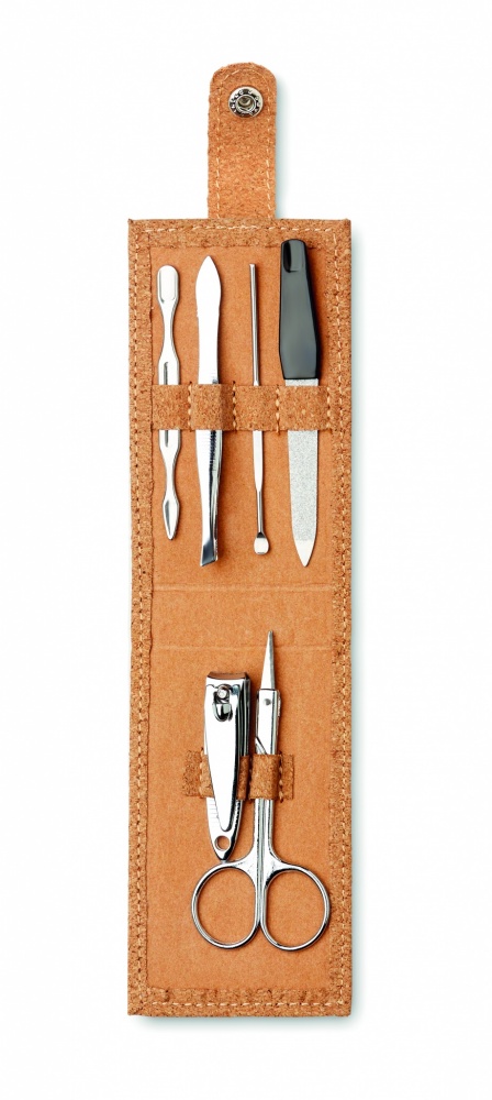 Logotrade promotional product image of: Cork 6 piece manicure set