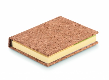 Logo trade promotional merchandise picture of: Cork sticky note memo pad