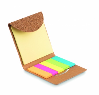 Logotrade promotional giveaway image of: Cork sticky note memo pad