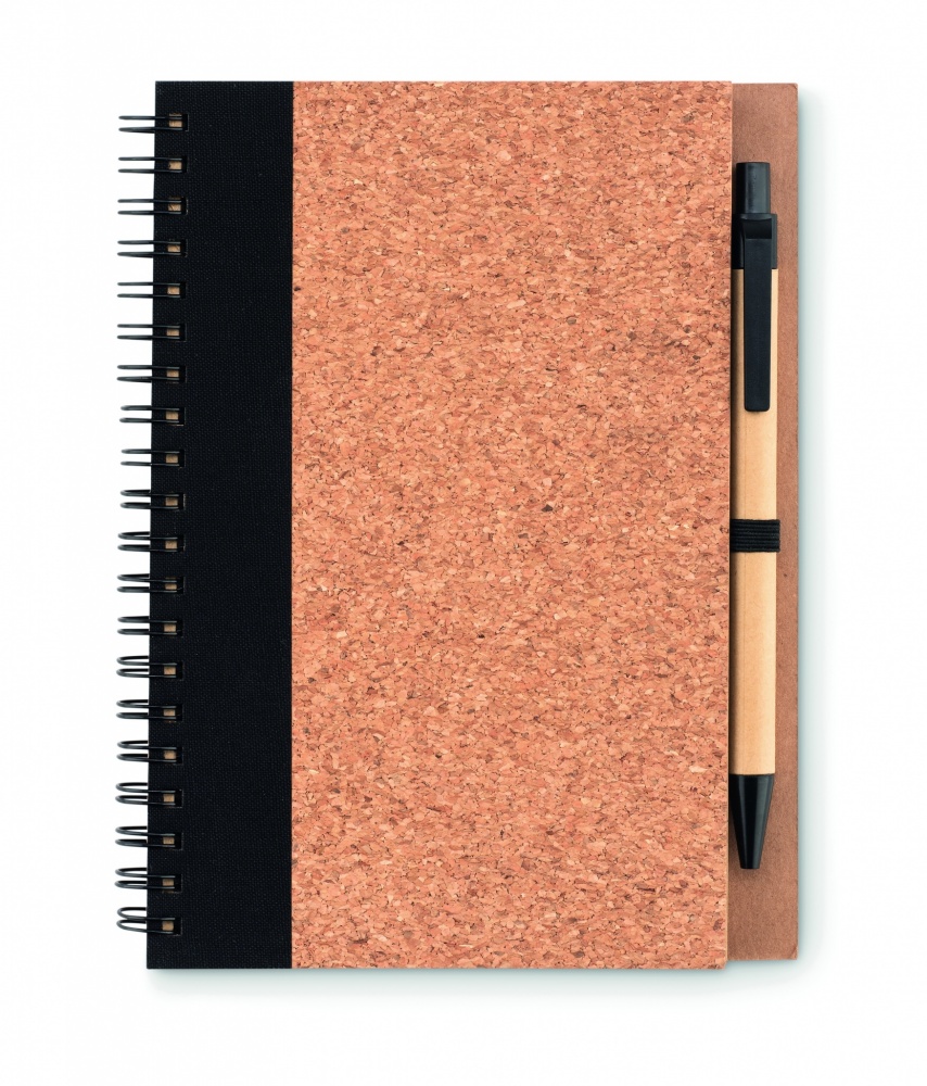 Logo trade promotional items picture of: Cork notebook with pen
