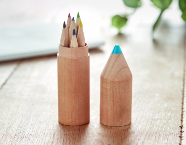 Logo trade corporate gift photo of: 6 pencils in wooden box