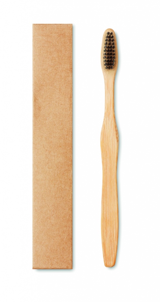 Logo trade advertising product photo of: Bamboo toothbrush in Kraft box