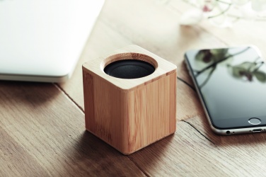 Logo trade advertising product photo of: Bamboo wireless speaker