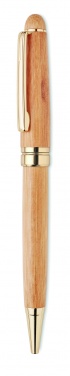 Logo trade promotional merchandise image of: Bamboo twist-action ballpoint pen in a box